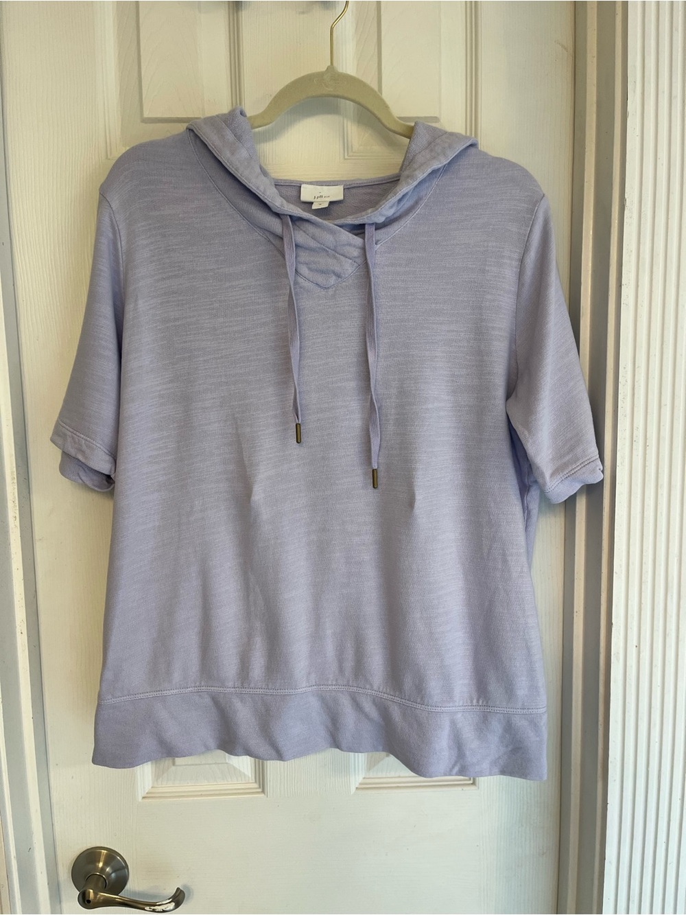 J. Jill Lavender Short-Sleeve Hooded Pullover